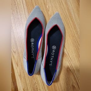 Rothy's Piped Grey Points, Size 9